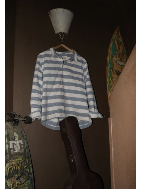 Rayada Celeste Manga Larga